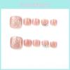 Simple Style J-177 Jelly Powder Colorful Rhinestone Toe Nail Stickers 24 Pieces Box