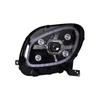 LED Headlight Assembly with Crystal Lens & Flowing Turn Signals for 15-19 Mercedes-Benz Smart