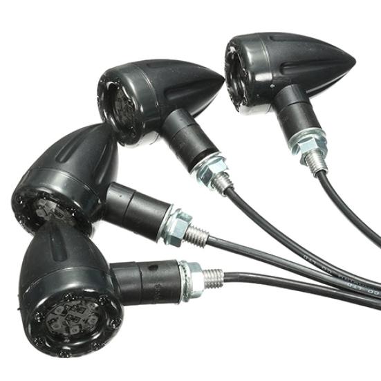 2 Stk Universal Rear Turn Motorsykkel LED Kjøresignal Bremse Stopp Safe Lights