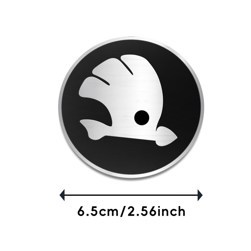 DAYB7 4pcs Car Emblem Wheel Center Hub Cap Cover Sticker Decoration Accessories For Skoda Rapid Octavia VRS VII S Kodiaq Karoq Fabia