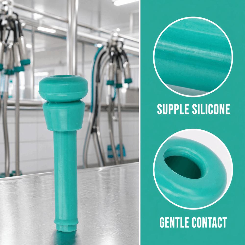 4Pcs Green Teat Cup Liner Food-Grade Silicone Milk Lining Replacement Milking Machine Liner Cattle