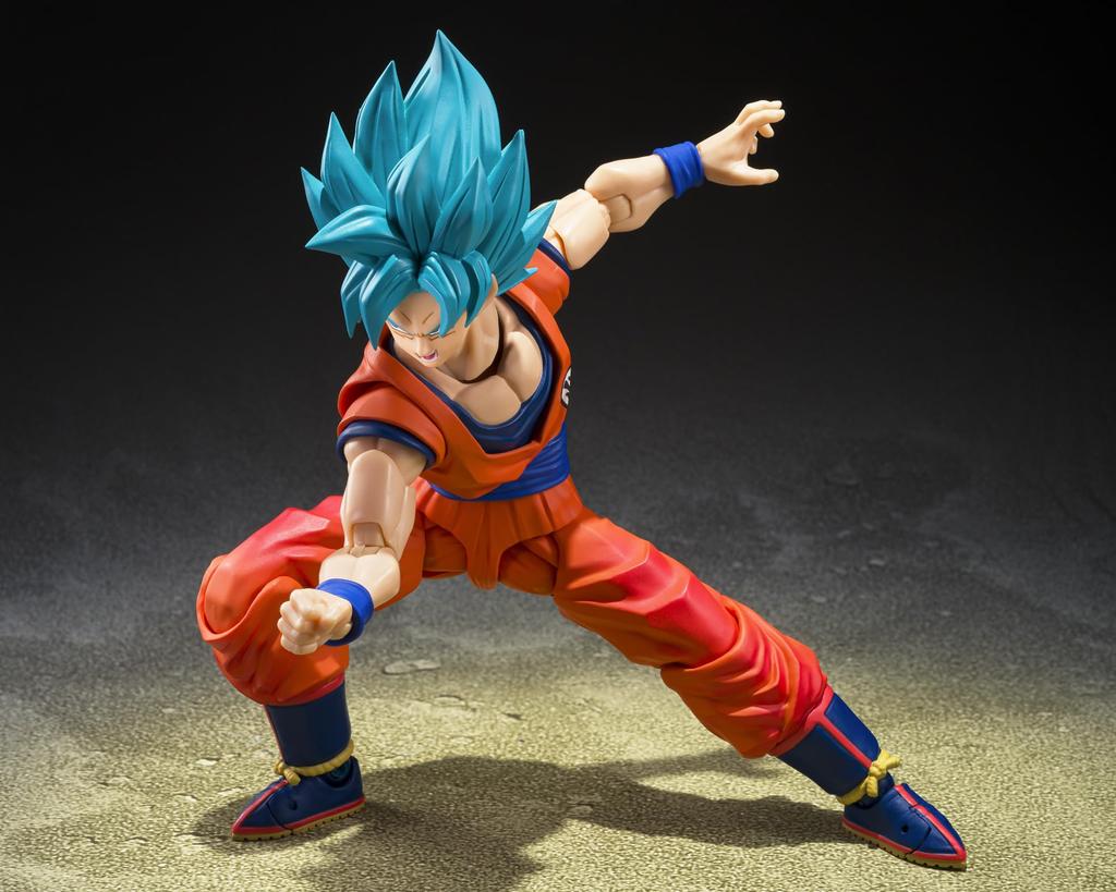 Tamashii Nations S.H. Figuarts Dragon Ball Super Super Saiyan God Super Saiyan Goku Limit-Breaking Blue Power PVC ABS Figure 145mm