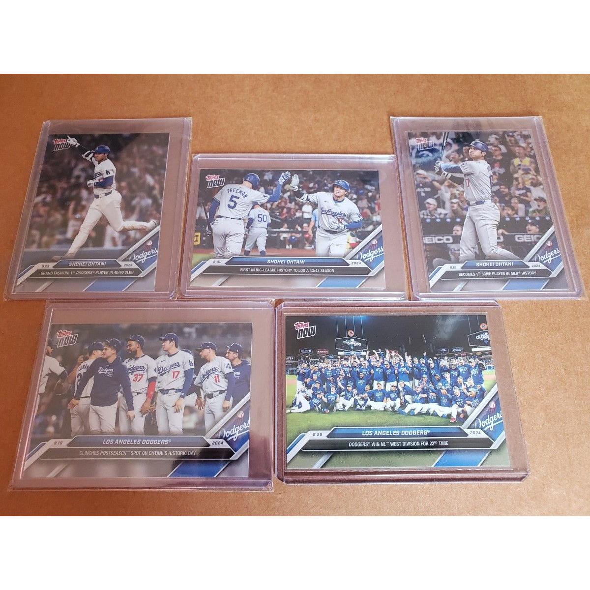 Used Topps Now2024 Shohei Otani Card Set of 5 Dodgers MLB