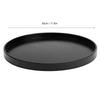 Wooden Round Black Anti Slip Tea Tray Serving Table for Home Shop Office Bar Use(Black 30cm)