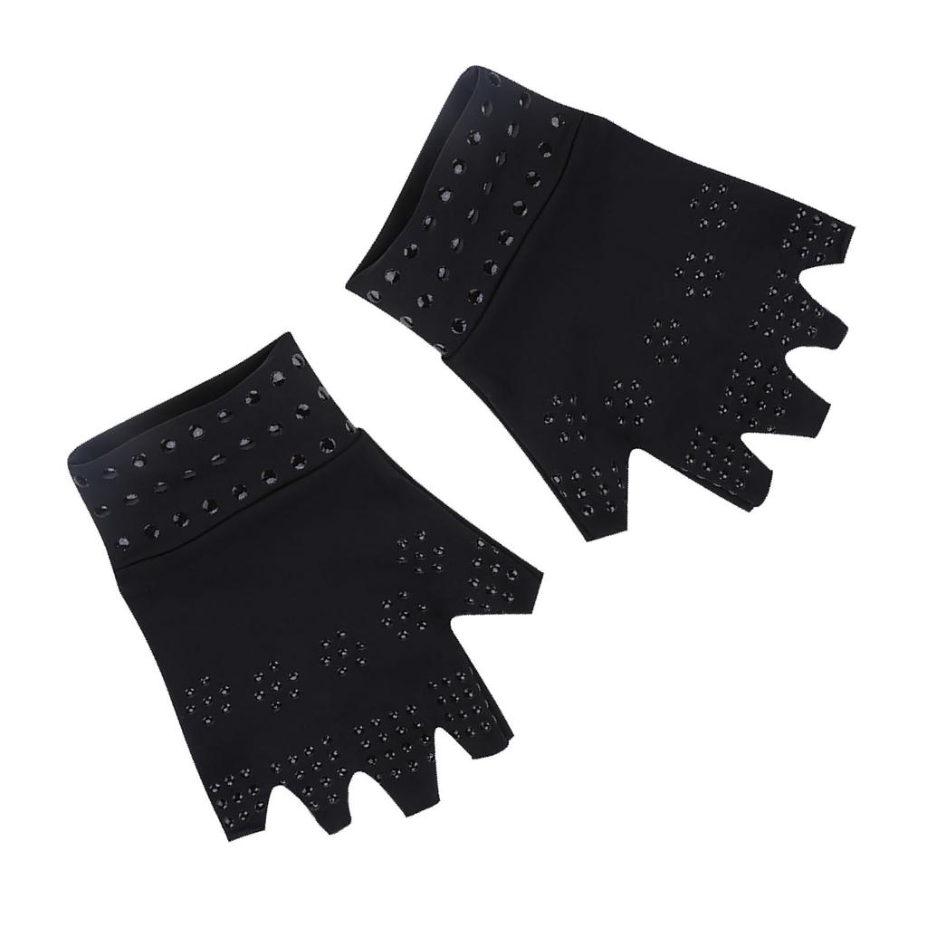 1 Pair Fingerless Gloves Unisex Nylon Compression Gloves Breathable for Daily Living Nude
