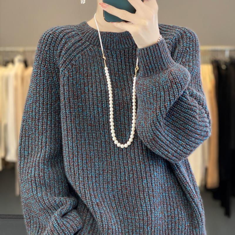 Starry Gold Thread Knit Sweater: Women's Loose Korean Style Autumn/Winter Outerwear with Micro-Sparkle Yarn