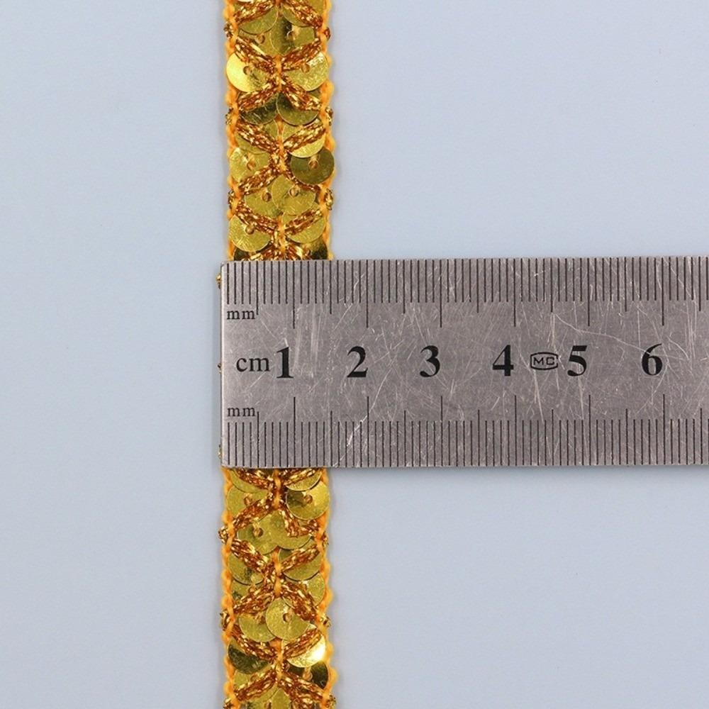 10 Meters Length Sequin Trim Ribbon Metallic Finish Glitter Sequin Braid For Hair Accessories