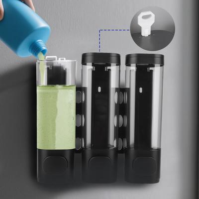 3 In 1 Shampoo and Conditioner Dispenser Wall-Mounted Shower Soap Dispenser Conditioner & Body Wash Dispenser for Bathroom Hotel