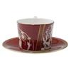 Wedgwood Renaissance Red Teacup Saucer Accent & (Used) [Used]