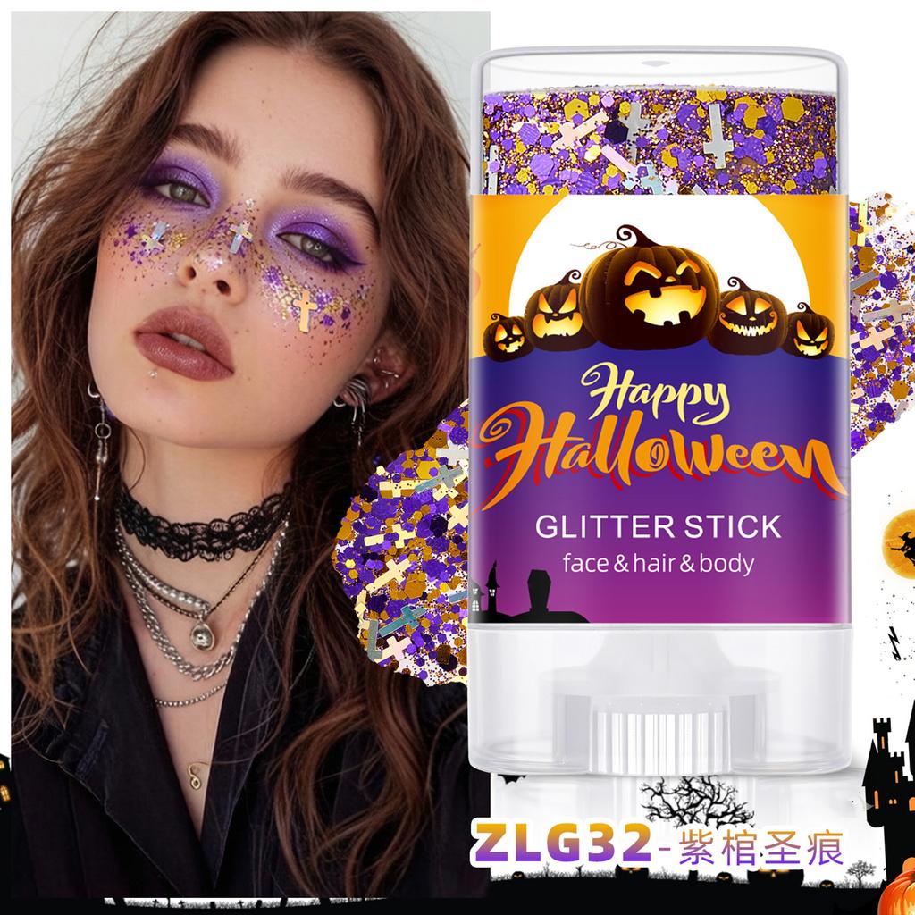 Halloween Body Stick for Costume Party Face and Body Decoration - Glitter Sticks for Festivals