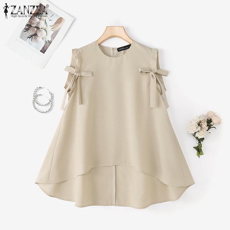 ZANZEA Women Summer Casual Round Neck Loose Sleeveless Tank Tops