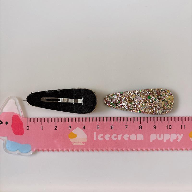 Simple Sequins Children's Water Drop Bangs Bb Clip Girl Side Broken Hair Clip Headwear Girls Kids Hair Accessories