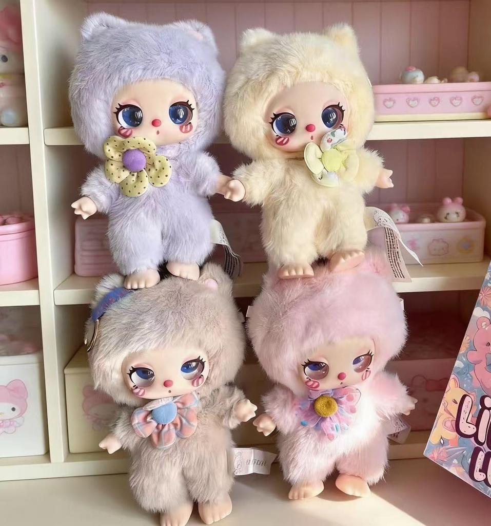 Liila Toys 1st Generation Liila's Lucky Cat Mascot Plush Toy  Blind Box with Cute Pastel Design  10 Types, 2 Secret Varieties (1 Random)