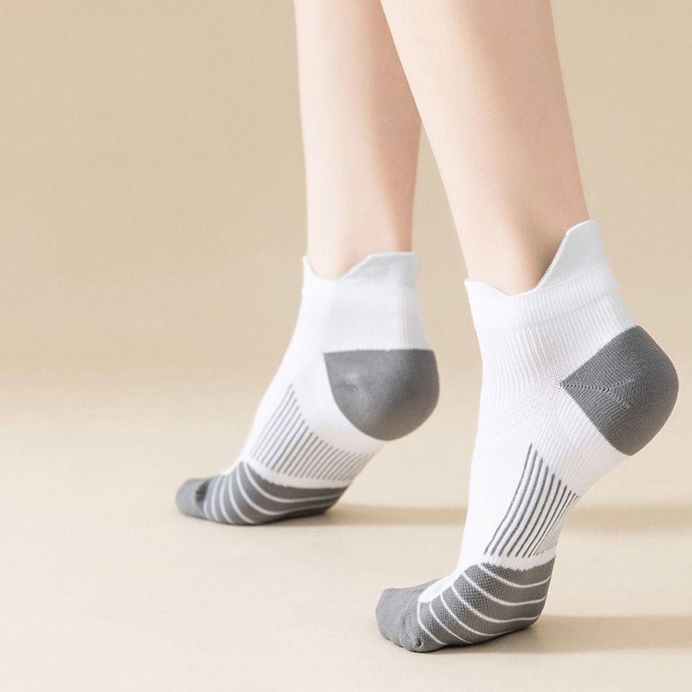 3Pairs Patchwork Men's Sports Socks Stripe Short Tube Socks Casual Running Socks  Outdoor Sports