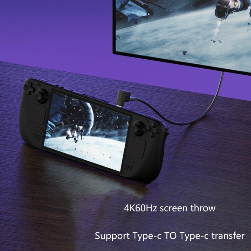 2-in-1-Winkeladapter USB C Typ-C Stecker auf Buchse Spielkonsole Datenverlängerungskonverter für Steam Deck Phone
