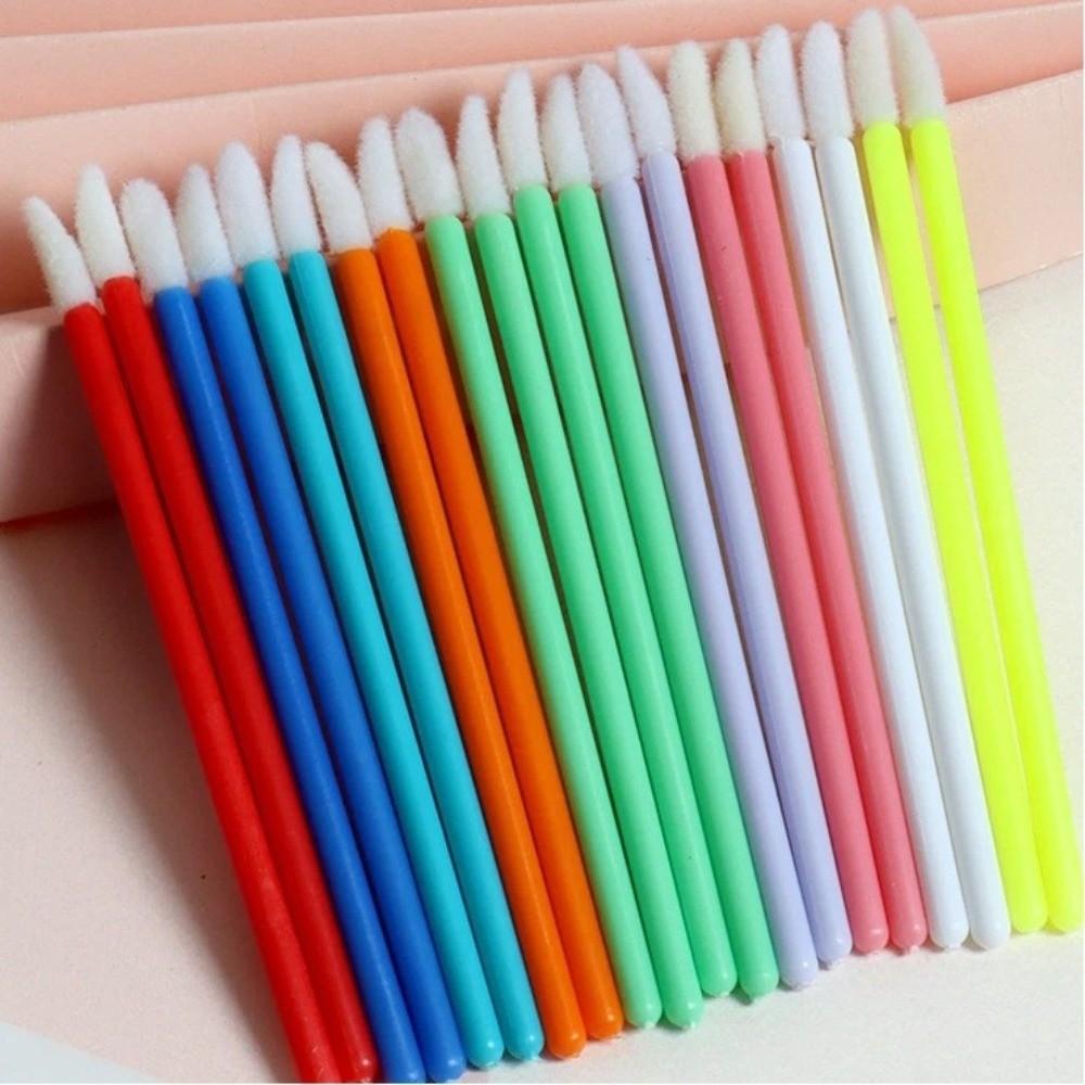 50pcs Beauty Tool Disposable Lip Brushes Multi-purpose Lipstick Brush Soft Lip Gloss Wand