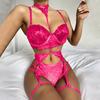 Porno Frauen Dessous Set Spitze Bh Aushöhlen Tanga Strumpfband Set Sexy Frauen Unterwäsche Sex Produkt