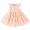 DAVE & BELLA Girls' Knitted Mesh Princess Dress