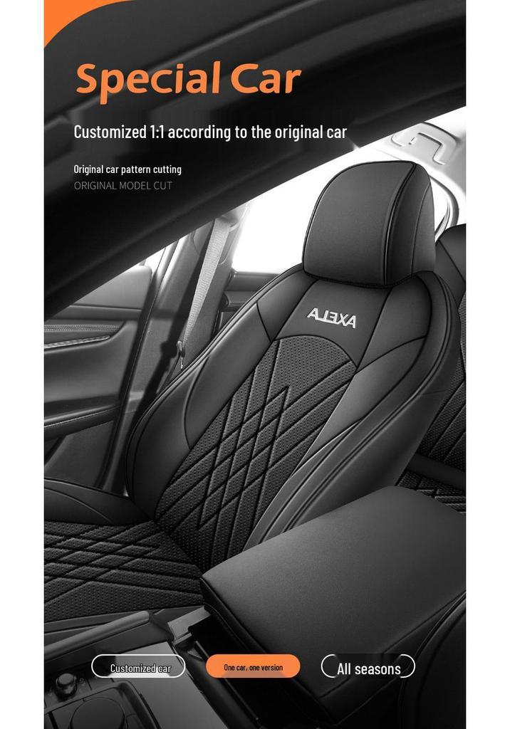 Mazda Angkesaila Five-Seater Cartoon Leather Car Seat Covers for All Seasons