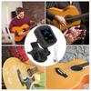 High-Precision Rechargeable Clip-on Guitar Tuner, 12-Temperament Equal Temperament, Built-in 110mAh Battery, Suitable for Guitar, Bass, Ukulele, and