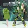 Non-Toxic Transforming Toy Ice Cream Warrior Model Children Educational Toy Children'S Robot Warrior Ice Cream Pretend Play