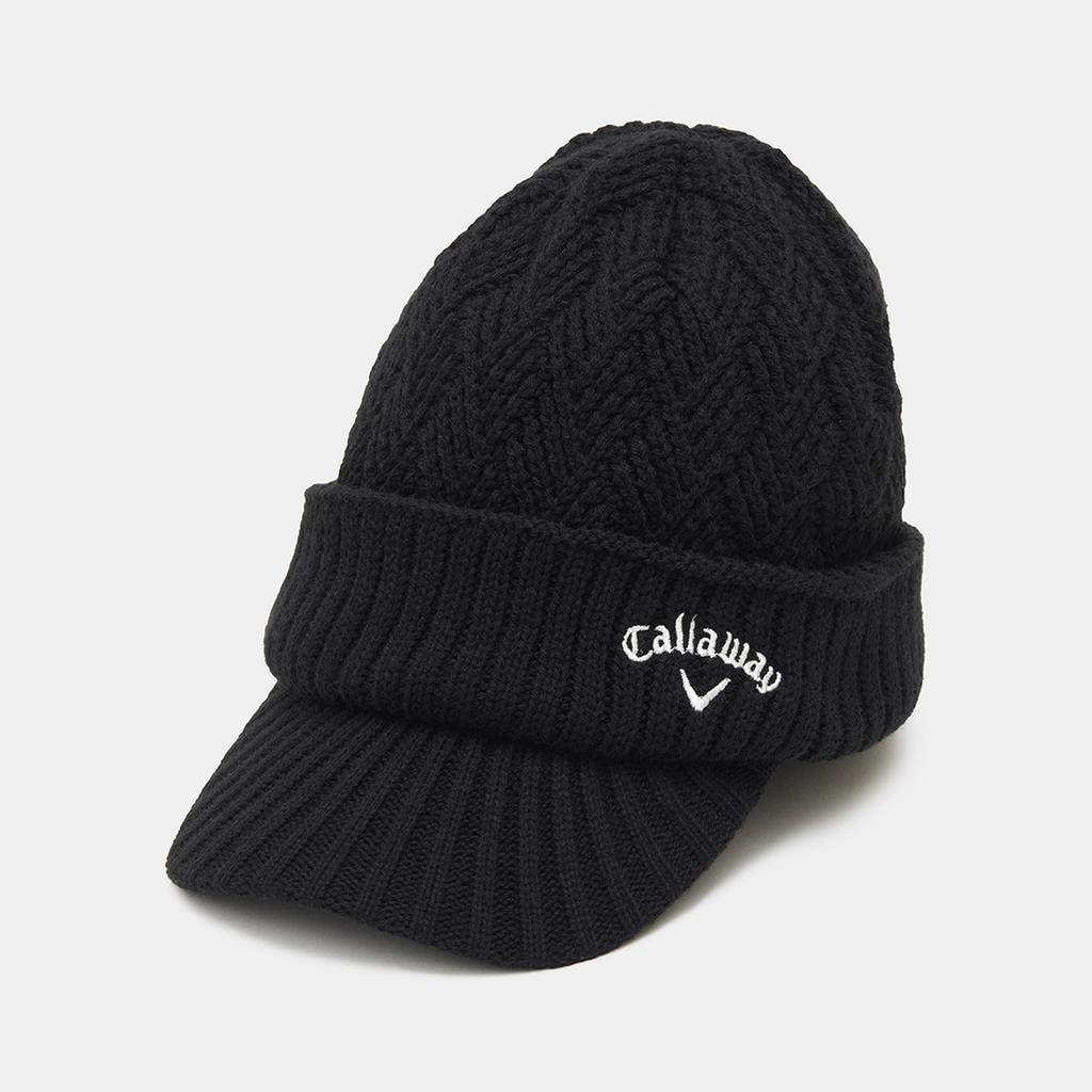 Callaway Men's Fleece-Lined Knit Cap with Brim, Golf Hat, C24291123 1010_Black, FR