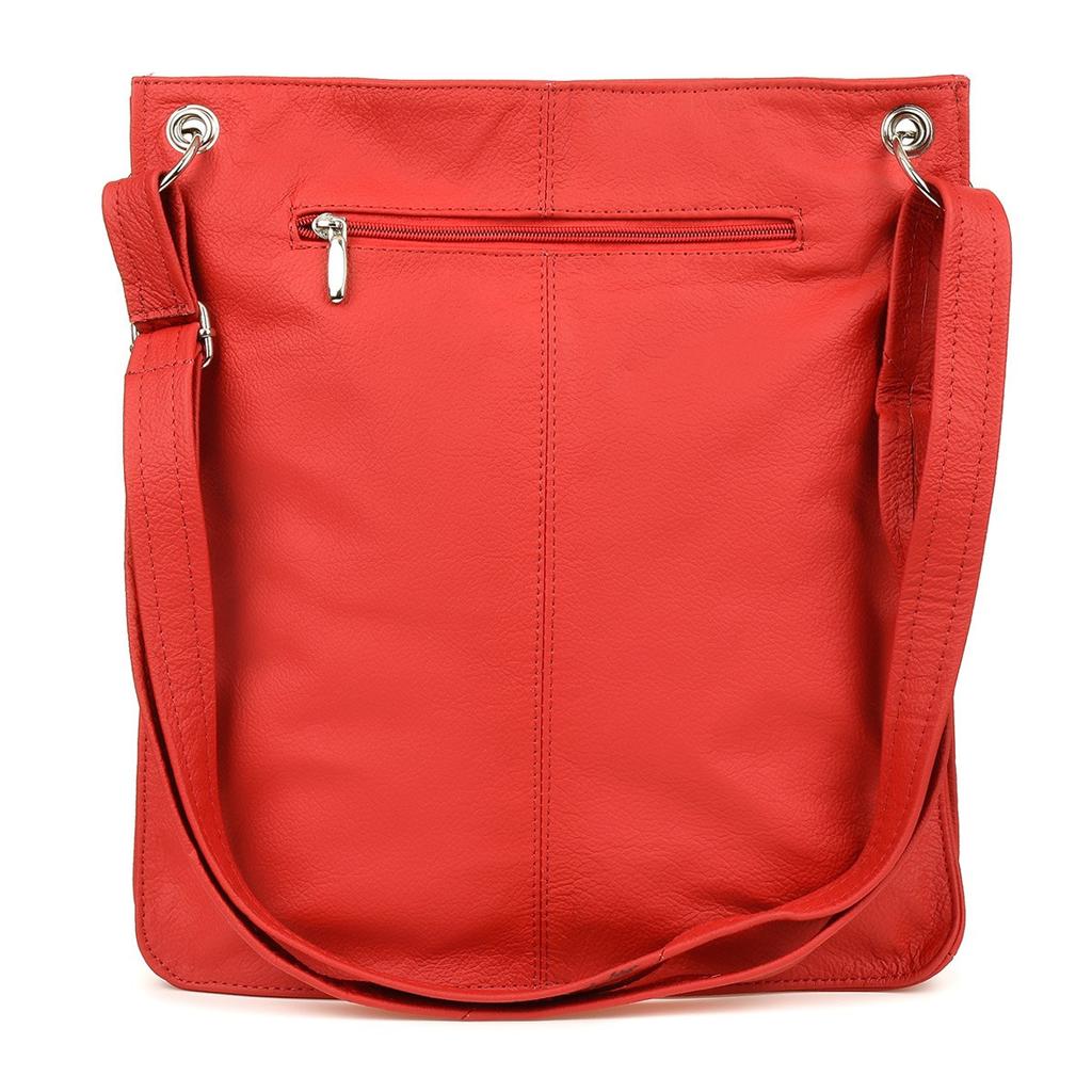 Damen Ledertasche rot Umhängetasche groß A4 Beltimore 972
