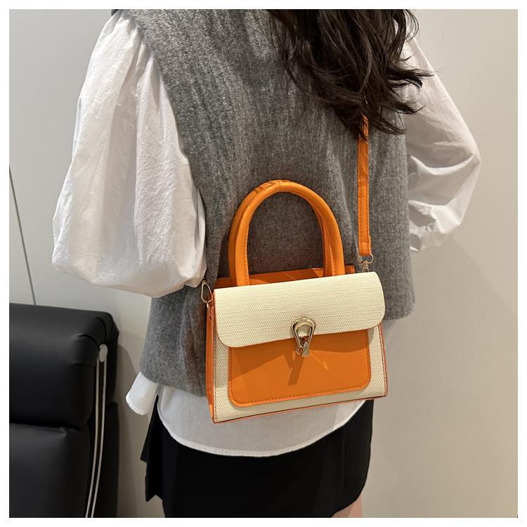 Faux Leather Ladies Shoulder Bag, Minimalist Commute Tote, Chic Solid Color Crossbody Purse KTB