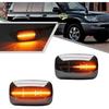 Riloer LED Fender Side Marker Light, Clear Lens Solid Amber Light, Compatible with Toyota Land Cruiser 100/70/80 Series Compatible with Lexus LX470