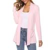 Women Coat Thin Soft Breathable Slim Fit Solid Color Friendly to Skin