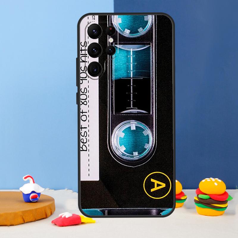 90s Retro Cassette Tape Phone Case For Samsung Galaxy S25 Ultra S9 S10 S20 S22 S21 FE S23 Plus S24 Ultra Cover Coque