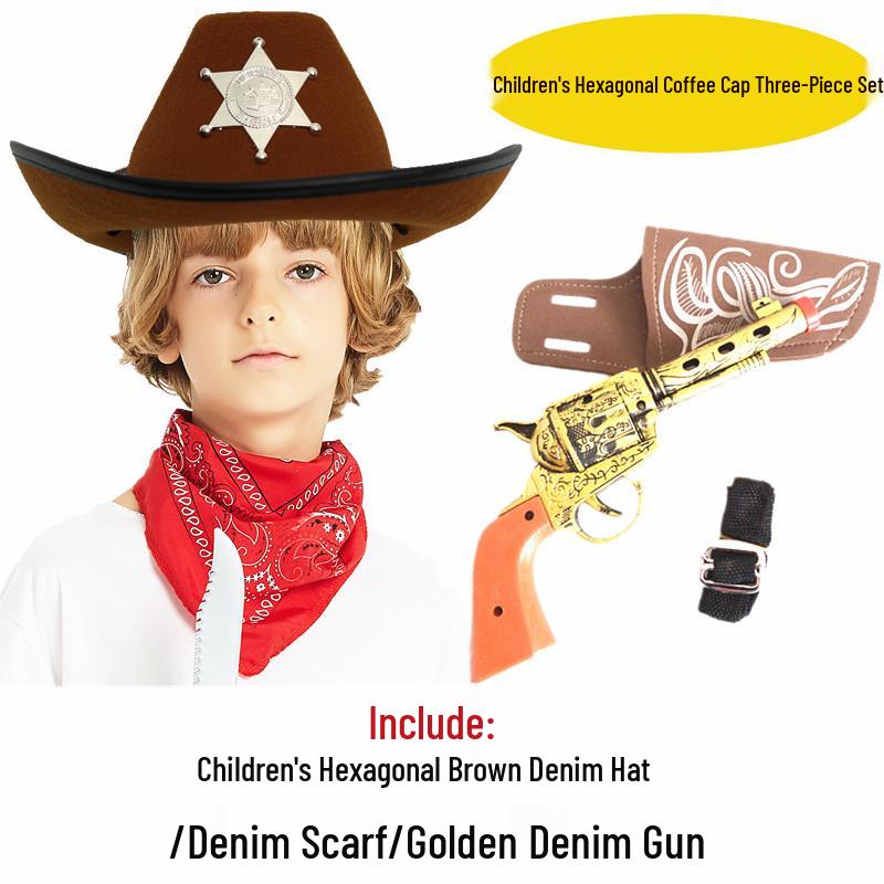 Western Cowboy Halloween Costume Set for Adults & Children - Perfect for Parent-Child Performances