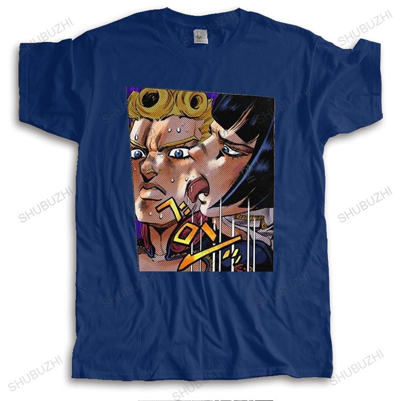 Fashion Jojos Bizarre Adventure T Shirt Unisex Short Sleeved Jean Polnareff Giorno Giovanna Casual Tshirt Pure Cotton Tee Top Merch