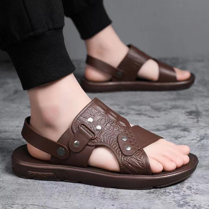 Men's sandals summer waterproof soft-soled non-slip beach shoes new large-size casual cool slippers