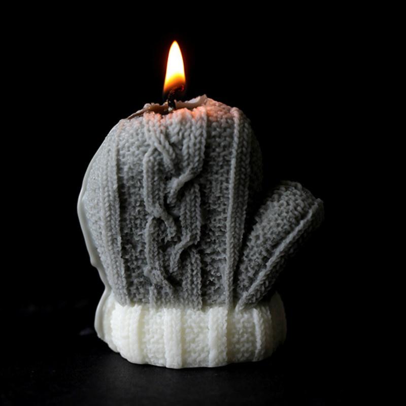 Woolen Gloves Candle Silicone Mold Christmas Series Winter Creative Baking Chocolate Biscuit Mousse Mold