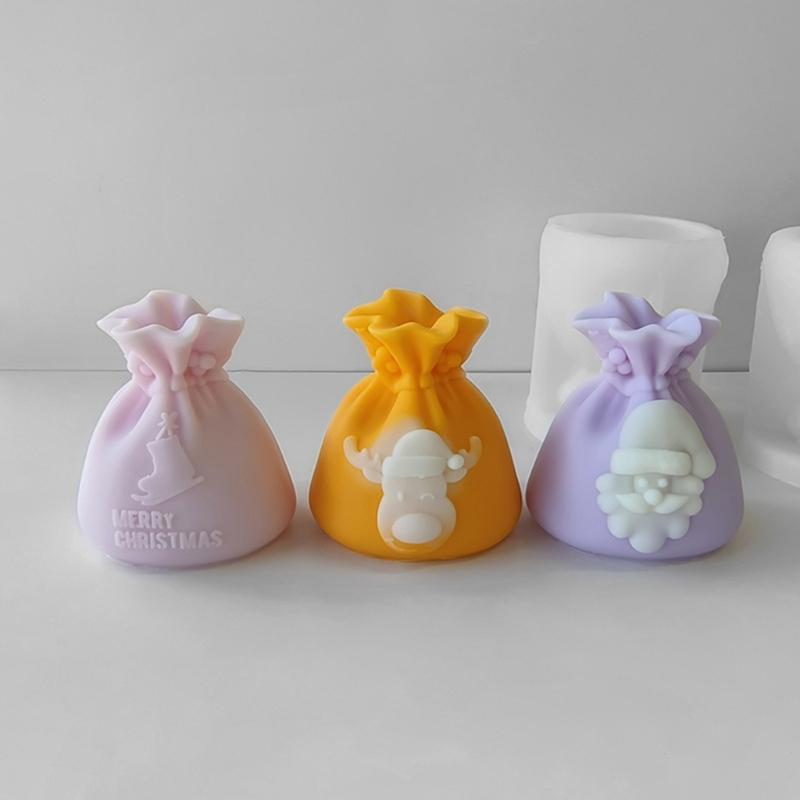Gift Bag Candle Silicone Mold for Handmade Desktop Decoration Gypsum Epoxy Resin Aroma Candle Mould for Home Decoration