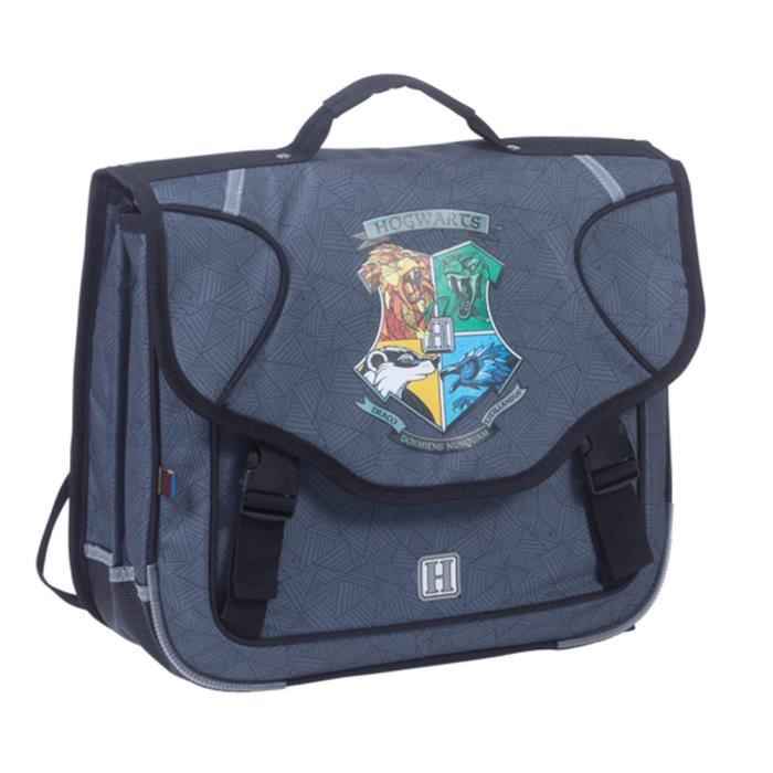 Cartable - HARRY POTTER - Poudlard - 38cm - 2 compartiments - Gris