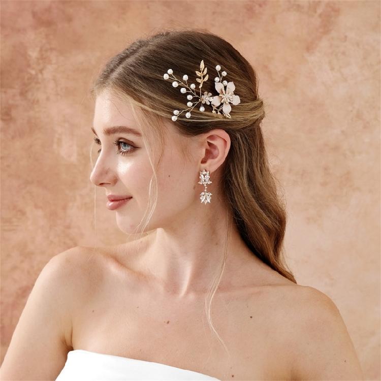 Handcrafts Floral Hairpin For Women Girl Bridal Party Prom Dresses Hair Decorative Accessories Evening Party Hair Decors
