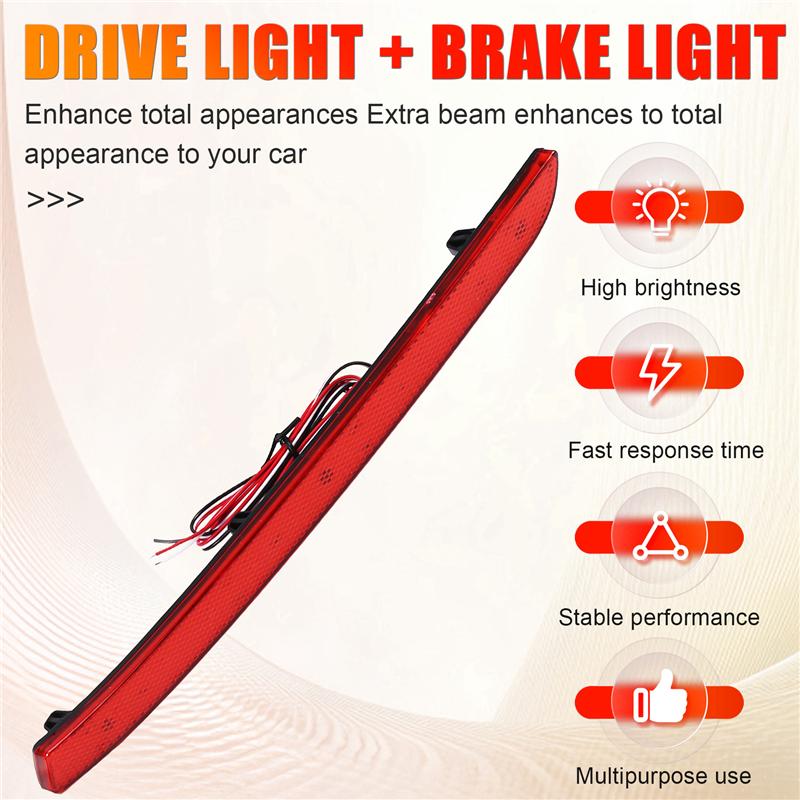 A28G-LED Rear Bumper Reflector Light Tail Signal Lamp For Transporter T5 2012 -2016 Caravelle Multivan