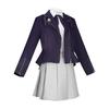 Anime Kirifuji Nozomi Cosplay Costume Women HUNDRED LINE Cosplay JK Academy Uniform Coat Skirt Shirt Tie Set Halloween Costumes