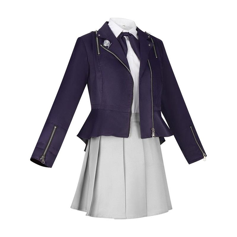 Anime Kirifuji Nozomi Cosplay Costume Women HUNDRED LINE Cosplay JK Academy Uniform Coat Skirt Shirt Tie Set Halloween Costumes