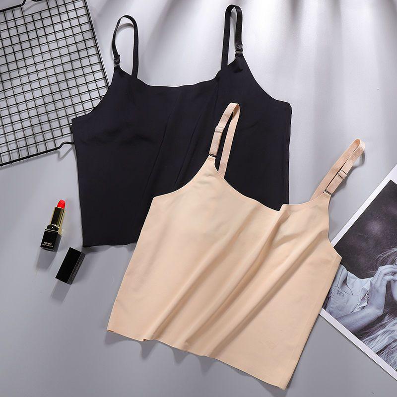 Ice Silk Strapless Backless Camisole - Korean Style Student Top