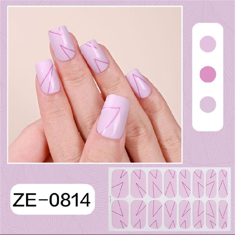Gels Nail Strips Glittering Gels Nail Stickers Flowers Nail Art Stickers Nails Polish Wraps French Tip Nail Stickers