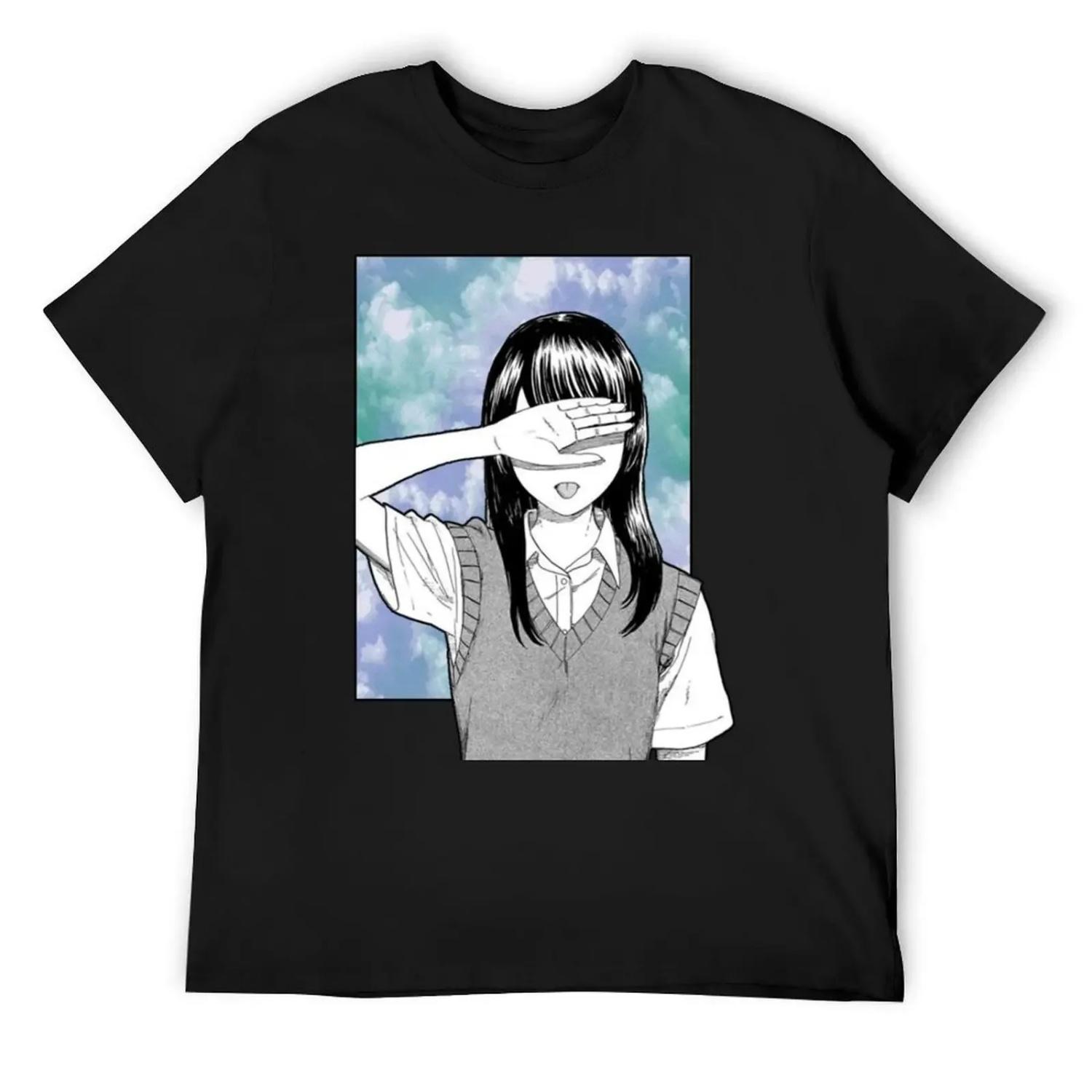ОДИНОКАЯ ДЕВОЧКА - ГРУСТНАЯ ЯПОНСКАЯ АНИМЕ ЭСТЕТИКА Футболка кастомные футболки топы кастом мужские футболки для тренировок S