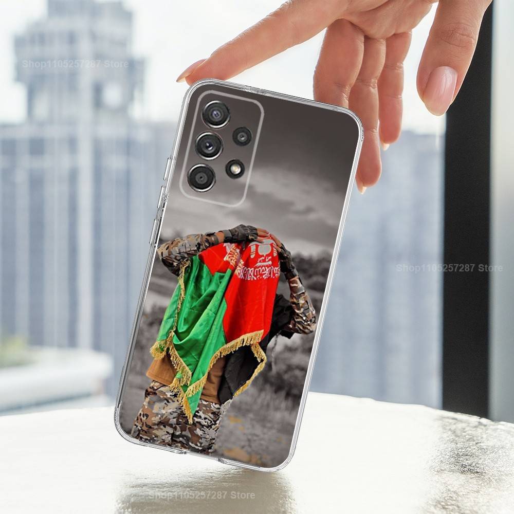 Flag OF Afghanistan Art Phone For Samsung A30,71,51,S20,10,9,Ultra,FE,Lite, S21,23,22,PIus,Transparent, Silicone Case SamsungA52