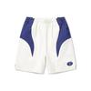 Li Ning Color Block Mid Rise Straight Loose Sports Shorts Men Shorts Off-White Shadow-Purple Blue AKSU165-2
