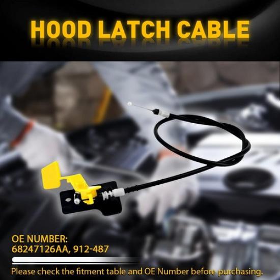 Hood Release Cable Latch Hood Lock Control Cable For 2015- Jeep Renegade