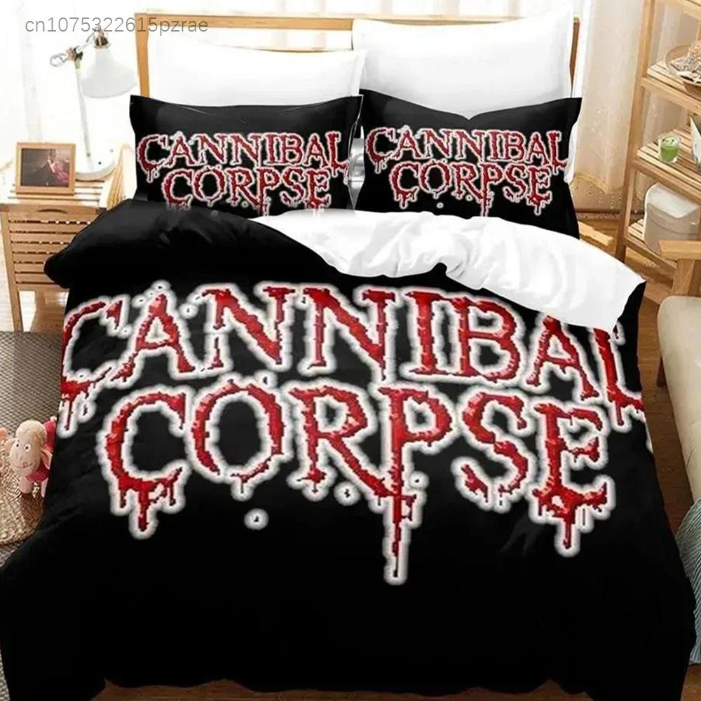 Top 3D Print Cannibal Corpse Bedding Set Duvet Cover Bed Set Quilt Cover Pillowcase Comforter King Queen Size For Boys Adult