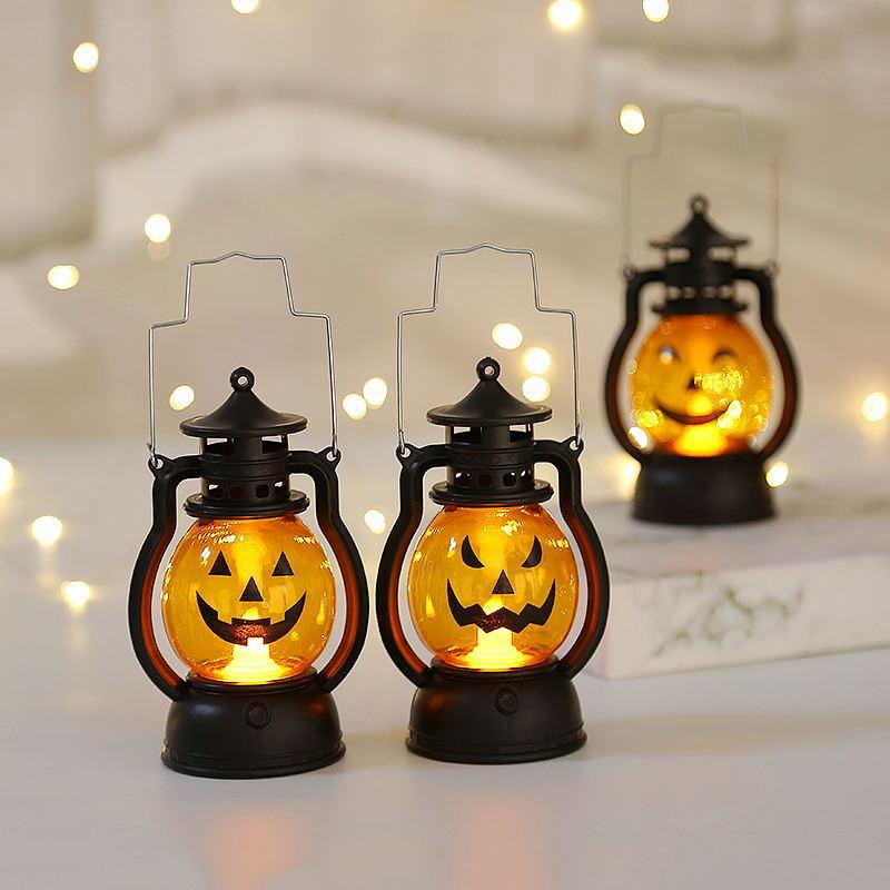 Halloween Decorations Led Candle Light Vintage Pumpkin Ghost Hanging LED Lantern Lamp Haloween Party Decor Supplies Pary Gift