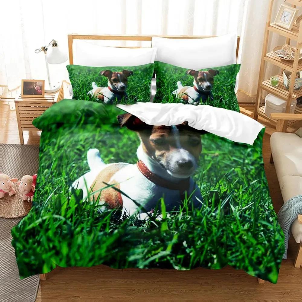 2024 New Anime Jack Joseph Terrier Bedspread Queen King Single Double Full Queen Size Bed Cover For Adults Boys